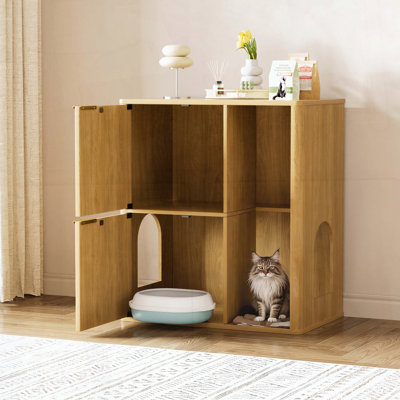 Litière pour chat avec arbre à chat