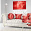 Éclairage vif sur un ciel rouge - Coussin décoratif à imprimé floral