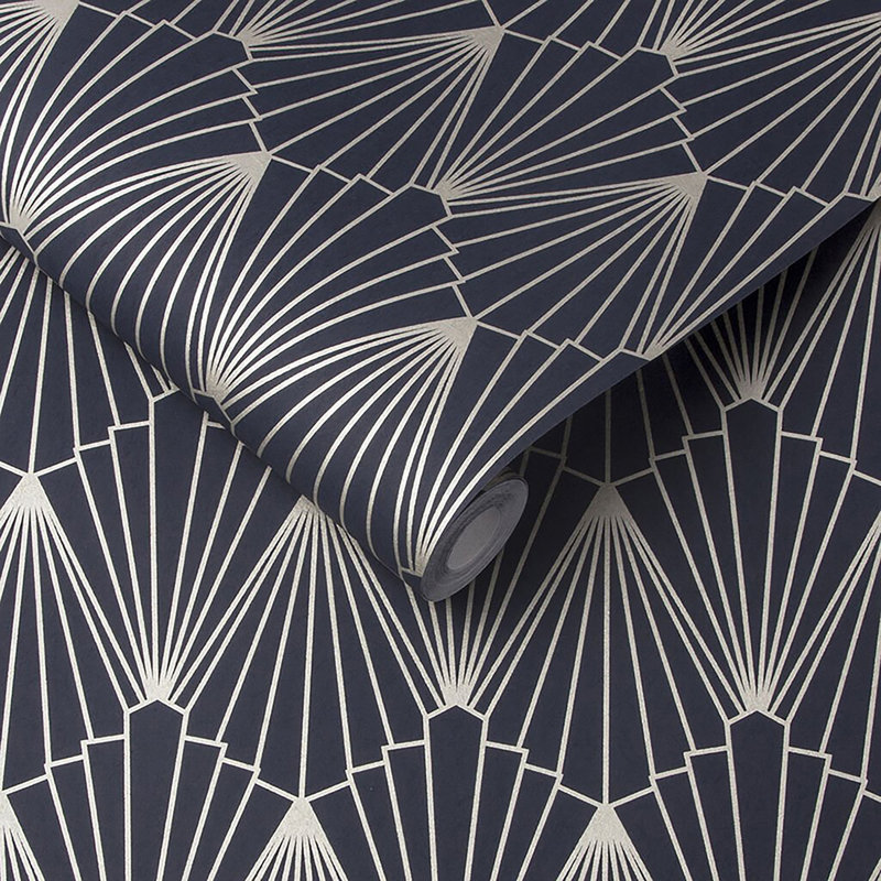 Geometric Metallic Wallpaper Double Roll