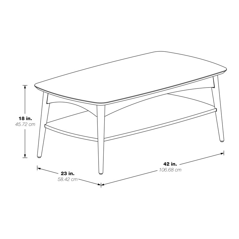 Table basse Lovina, Noyer