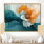 Abstrait, Renoncule doré et lueur turquoise III - Renoncule, art mural-1942878897-2103478217-2103478220
