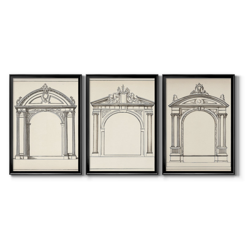 ABSTRACT Series DLxx - Toile tendue sur mesure avec châssis, 3 pièces, H 19 po x l 27 po