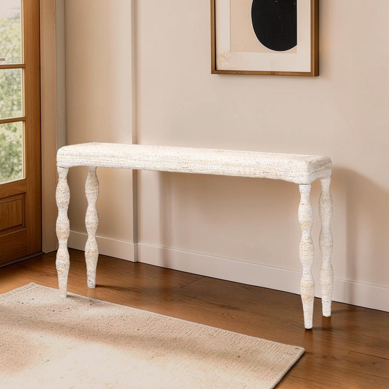 Console d'appoint en osier tressé à la main Fenwick