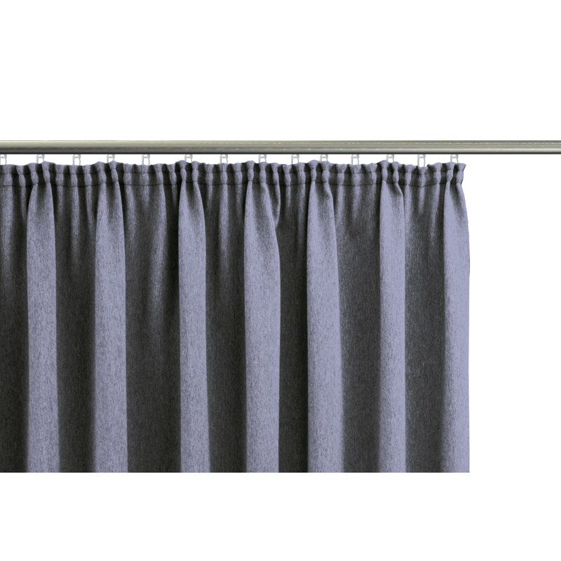 Quade Room Darkening Curtain Pair, 180cm H x 135cm W, Blue