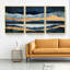 Paysage abstrait - Ensemble de 3 reproductions de cadres photo sur toile