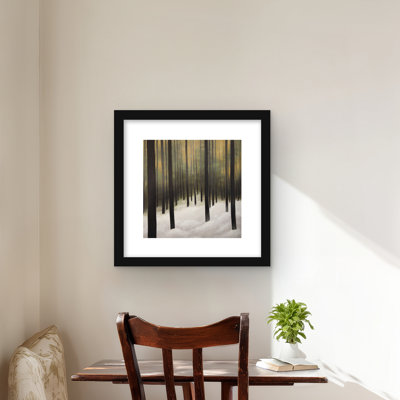 Silent Forest - Reproduction matte encadrée rustique pour la décoration intérieure