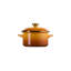 Le Creuste Enamel On Steel Petite Stockpot With Gold Rim, 3.8 Qt. - White-10847987