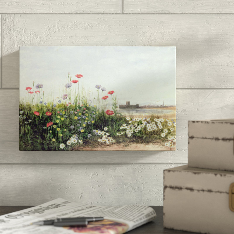 « bank of fleurs summer », reproduction sur toile, H 16 po x l 24 po x P 2 po, Toile tendue