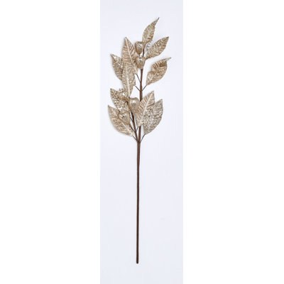 Glitter Pod & Leaf Spray