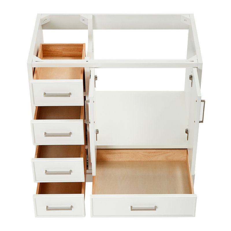Stafford 36.75'' W Single Bathroom Vanity Base, White