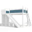 Lit mezzanine simple avec tablettes de rangement et garde-robe-1455969844