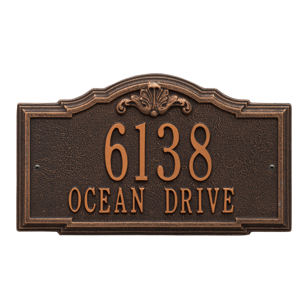 Gatewood Personalized Standard 2-Line Wall Address Plaque Whitehall Products Background 