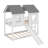 Twin Over Twin House Bunk Bed With Slide