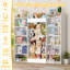 Armoire de rangement ouverte avec rangement pour jouets 63 po l 63 po avec rangement pour jouets, blanc-893415358