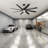 72" 8 - Blade Large Dimmable LED Ceiling Fan With Light And Remote Control, Modern Indoor Outdoor Ceiling Fan For Living Room Bedroom Patio, Quiet 6 Speed Reversible DC Motor, 3 Color Temperatures, Downrod Mount, Sloped Ceiling Compatible-1878496683