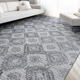 Geometric Area Rug in Gray