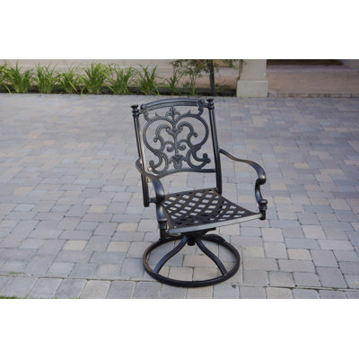 Anhar Swivel Patio Rocking Chair with Cushions by Lark Manor