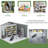 10 ft. W x 8 ft. D Outdoor Metal Storage Sheds with Floor for Patio, Garden, Lawn,Brown