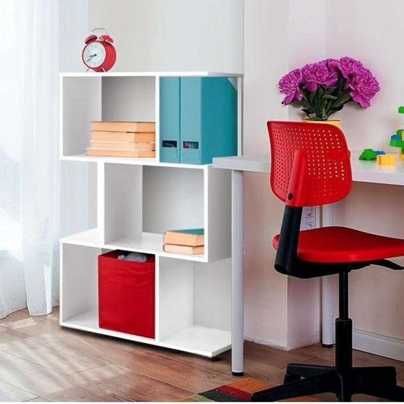 Compact Storage Engineered Wood Minimalist Bookshelf For Small Spaces