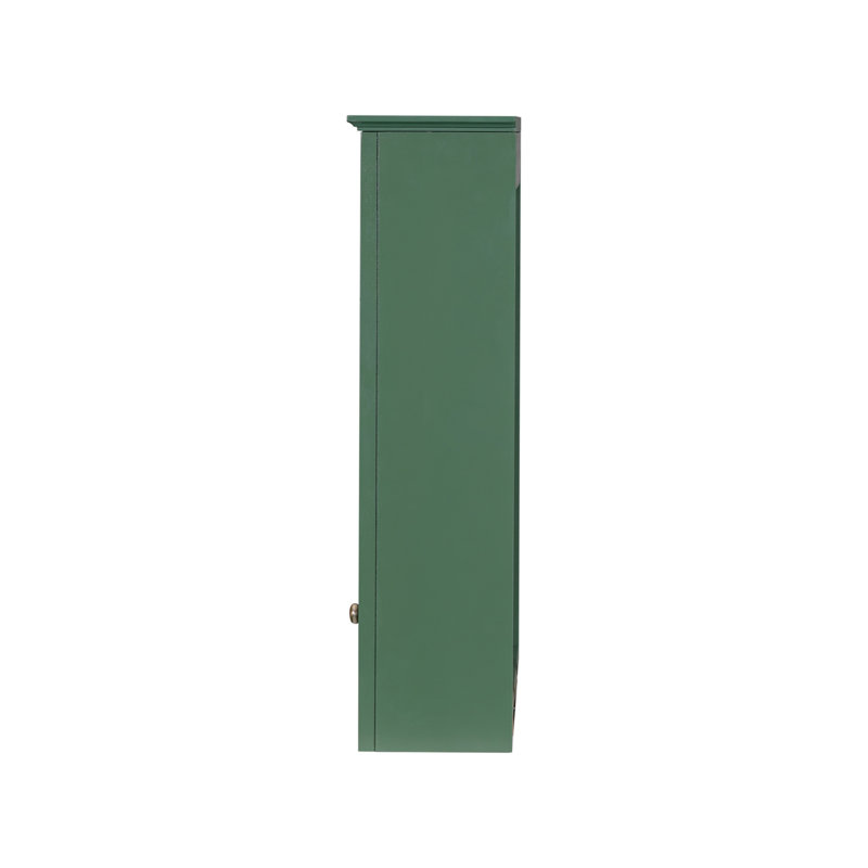 Armoire de salle de bain murale avec miroir, Vert