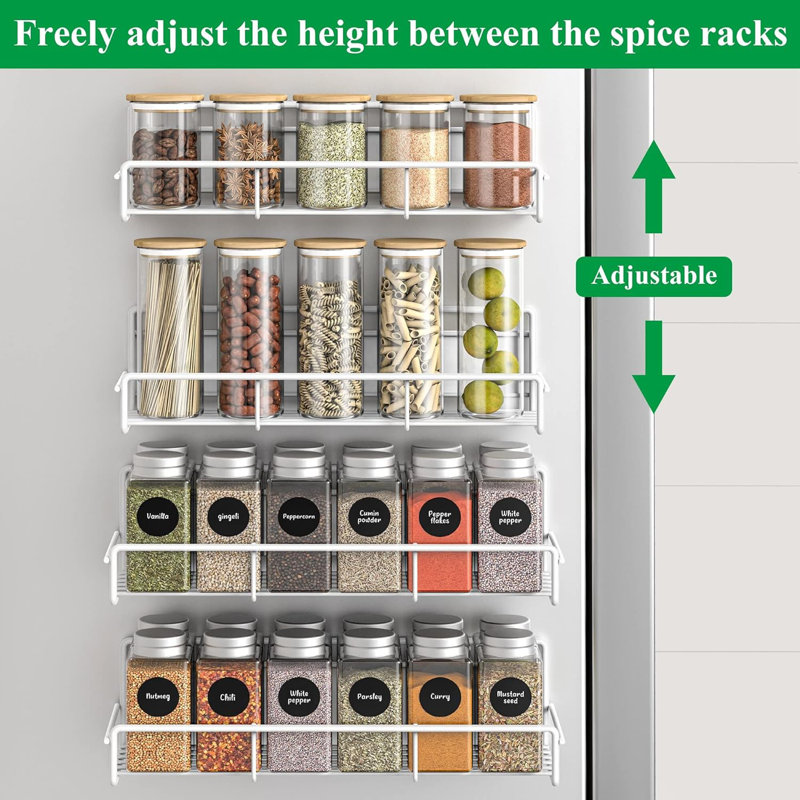 Suction Spice Rack, White
