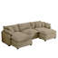 Ensemble de canapé surdimensionné à coussins modulaires, repose-pieds portatif, ensemble de canapé d'angle à dossier bas en L à assise profonde et canapé-lit pour la maison, en velours côtelé-2044351082-2044351078