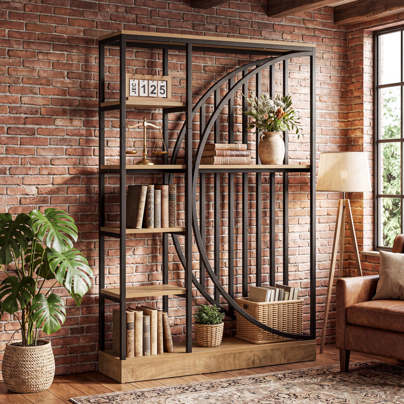 70.9" H X 47.2" W Industrial Bookshelf with 5-Tier Storage Shelf, 1 Pack