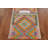 Geometric Kilim Reversible Wool Runner Rug 2x7