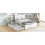Lit plateforme avec rangement et tablettes gigognes, gigogne simple, conception durable et peu encombrante