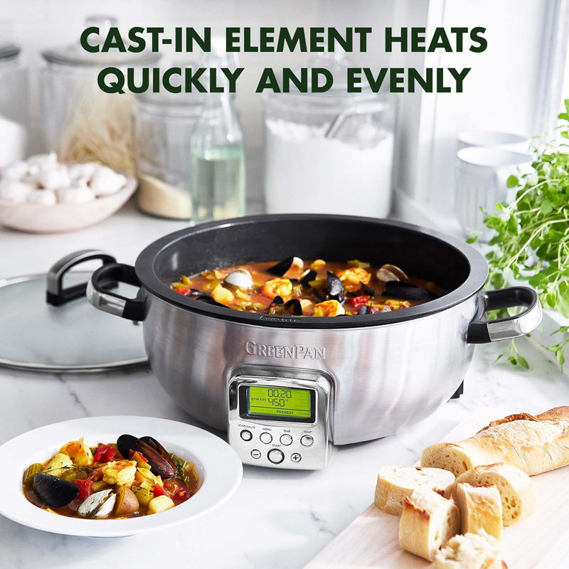 Greenpan Omni Cooker 5.6 Litre, Stainless Steel