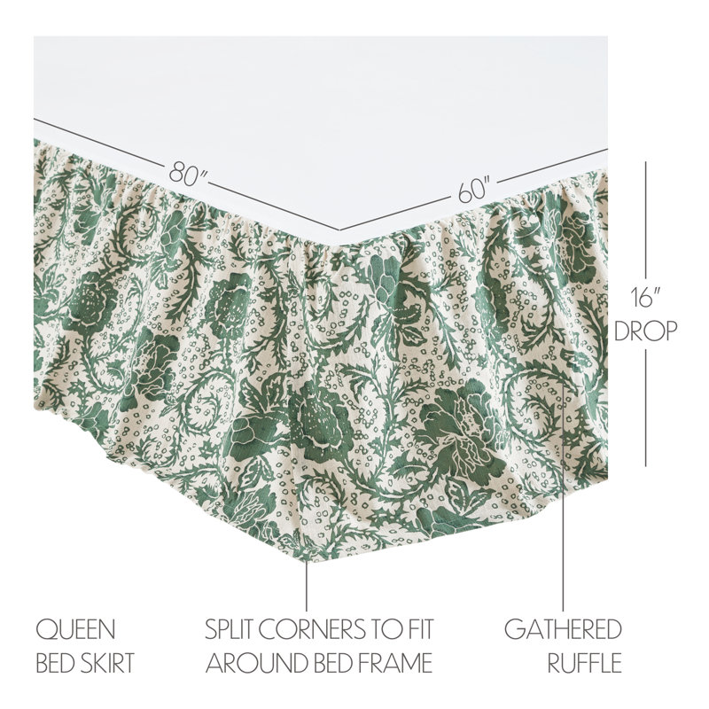 Dorset Ruffled Bed Skirt, Queen