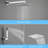 Rain Shower System, Tub Shower Faucet Set 10 Inch Square Rainfall Shower Head With Handheld Sprayer And Waterfall Tub Spout Pressure Balance-122461330