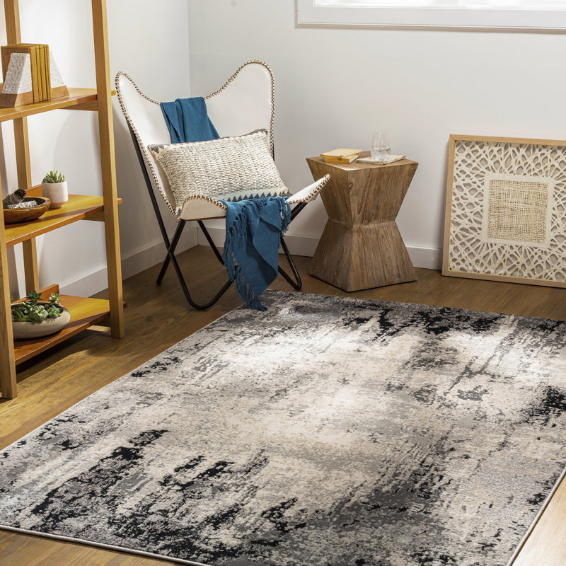 Abstract Indoor Rug, Rectangle 4'3" x 5'11"