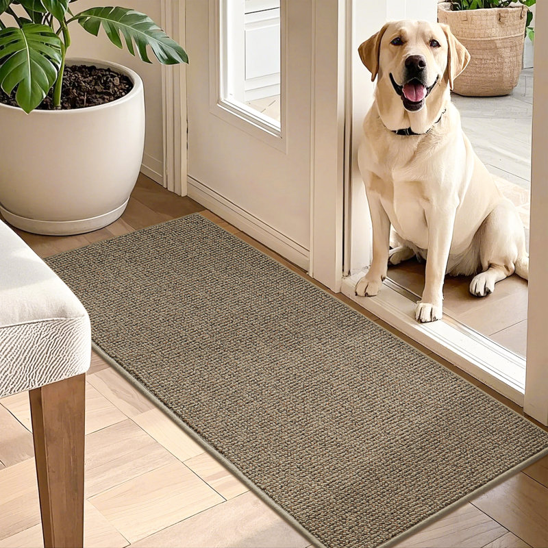Non-Slip Indoor Doormat, Beige, 50.8cm W x 121.9cm L