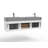 Russett 60 " W Wall Mounted Wall Mounted Single Double Vanity Bathroom Vanity With Solid Surface Top-459392712-459392710-446490787