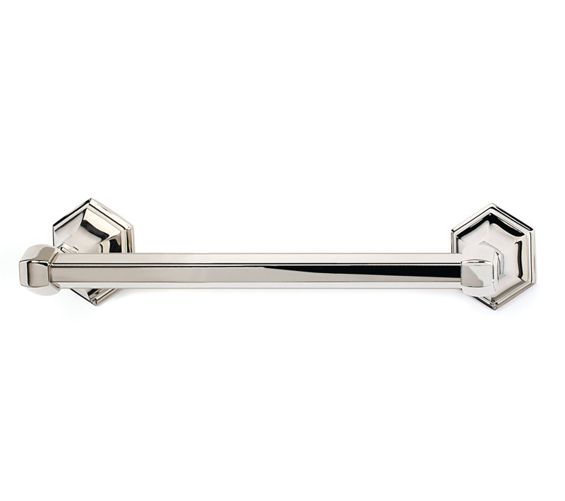 Nicole 1 Wall Mounted Towel Bar, Polished Nickel