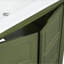 Meuble-lavabo de ferme 30 po avec lavabo en céramique, porte à fermeture en douceur, tablette réglable, armoire de rangement vert olive, structure en bois moderne, conception spacieuse et surface facile à nettoyer-1273810809