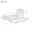 Lit plateforme en bois avec tête de lit, lit pliable ou tiroir de rangement, blanc-93027067