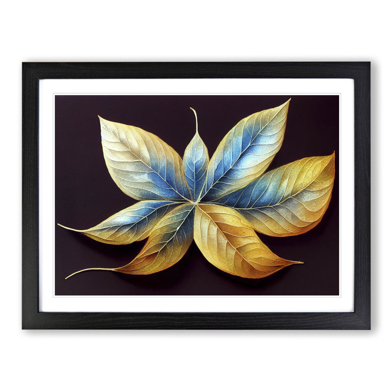 Admirable Leaf - Framed Print, Black, 46cm H x 64cm W x 2cm D