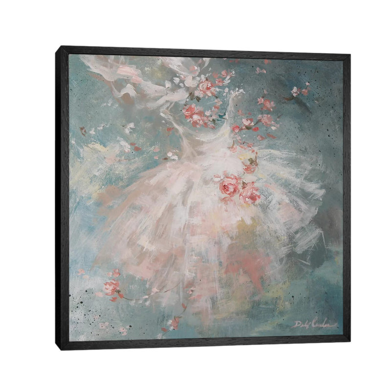 Whisper I by Debi Coules - Print on Canvas, 45.72 cm H x 45.72 cm W, Black Framed