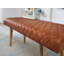 Pilar 100% Leather Upholstered Bench
