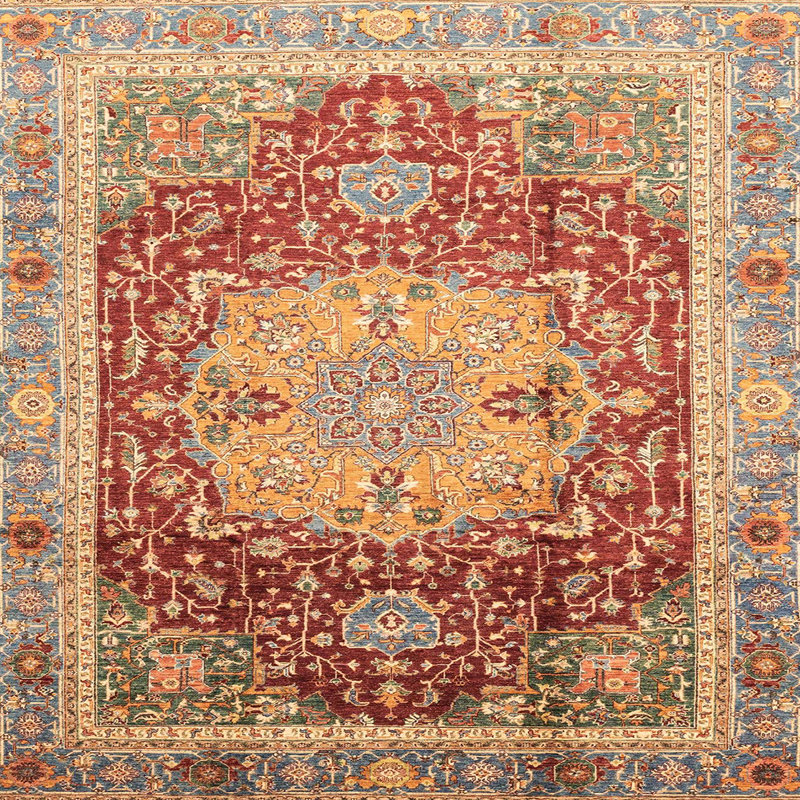 Abstract Indoor Rug, Square 4'