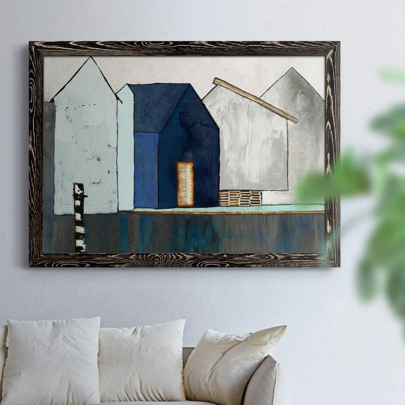 «Empty Village», reproduction sur toile encadrée, Cadre noir, H 31 po x l 44 po x P 1 po
