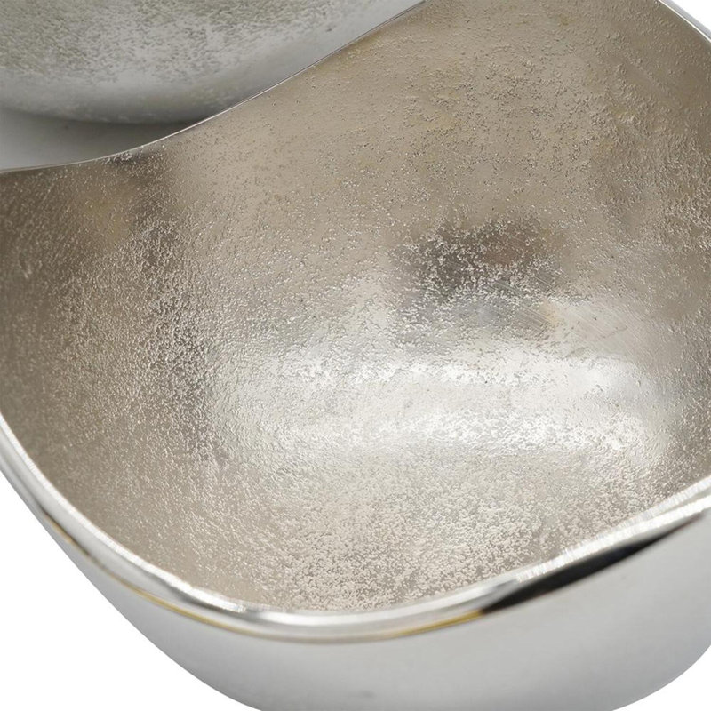 Ensemble de 3 bols en aluminium Lindi - argent