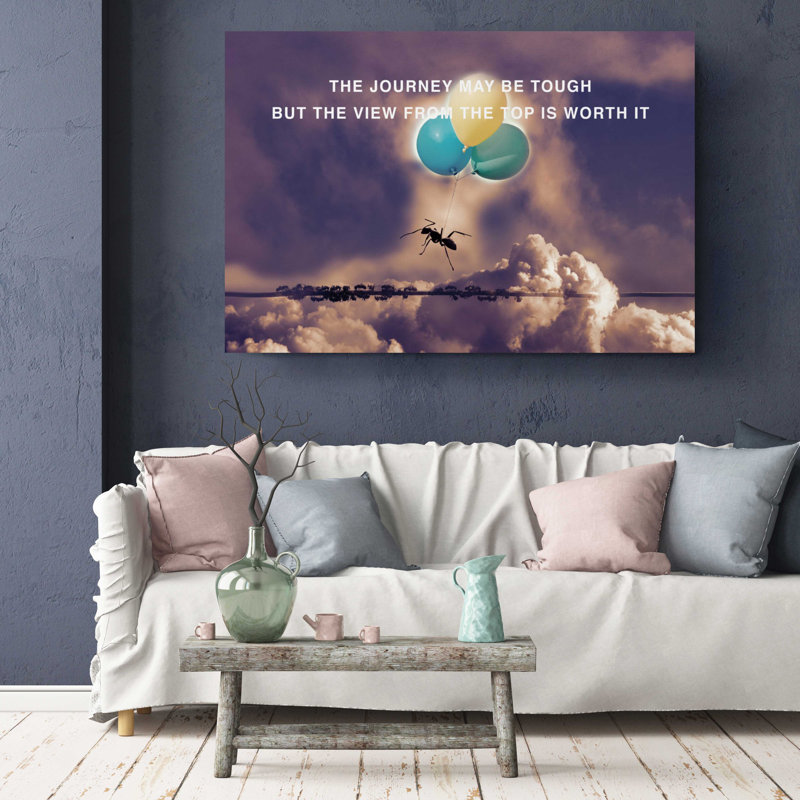«The Journey May Be bien Ant», reproduction d'art sur toile, art mural sur toile, H 16 po x l 24 po x P 1 po