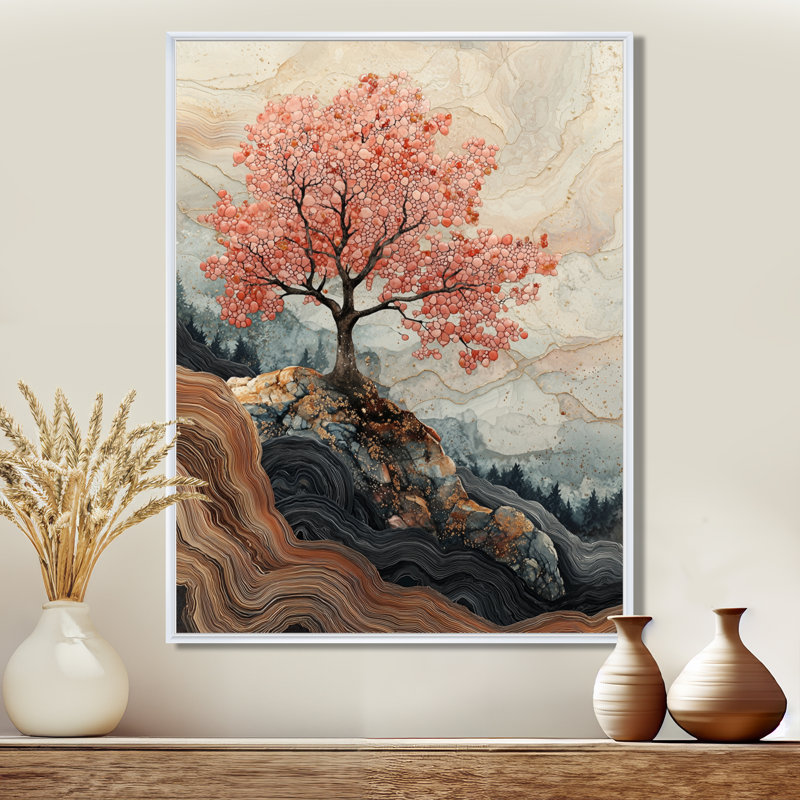 Hillyard - impressions sur toile florales, Impression encadrée flottante, H 20 po x l 12 po, Blanc