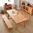  Burlywood Rectangular Solid Wood Dining Table-107856885