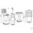 Bormio Lark Manor Bar Set with Iron Frame and Metal Outer Material