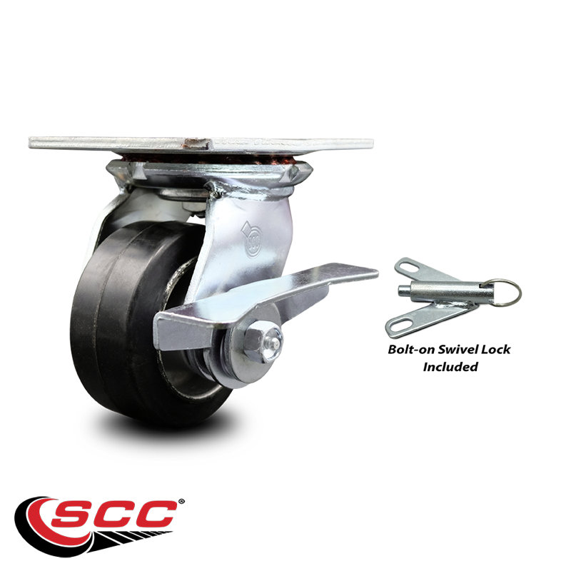 Rubber on Aluminum Caster