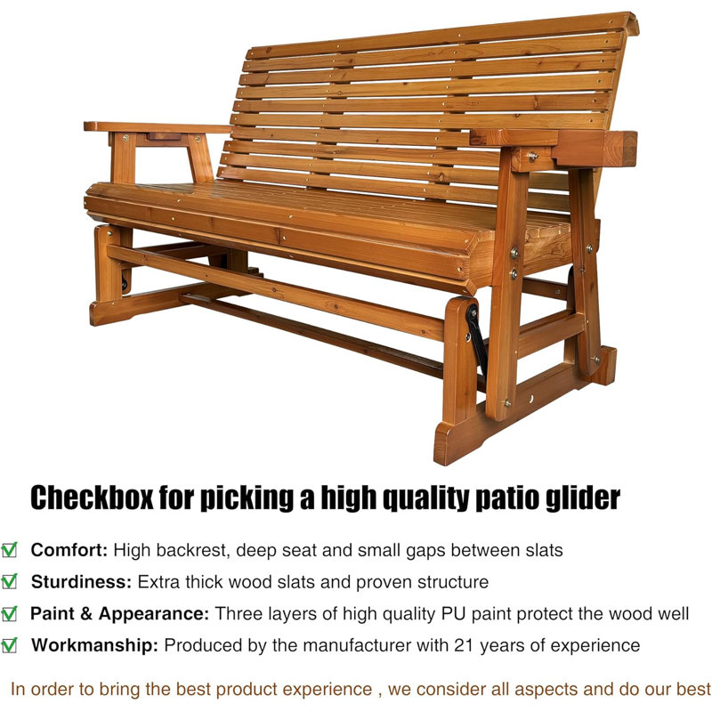 Fauteuil coulissant en bois avec dossier haut et siège profilé profond, bois de sapin massif, Brun